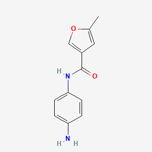 molecular formula C12H12N2O2 B1341493 N-(4-Aminophenyl)-5-methyl-3-furamide CAS No. 887358-45-4