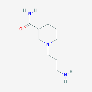 molecular formula C9H19N3O B1341502 1-(3-Aminopropyl)piperidine-3-carboxamide CAS No. 915919-60-7