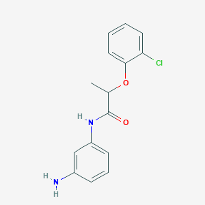 molecular formula C15H15ClN2O2 B1341514 N-(3-Aminophenyl)-2-(2-chlorophenoxy)propanamide CAS No. 954265-38-4