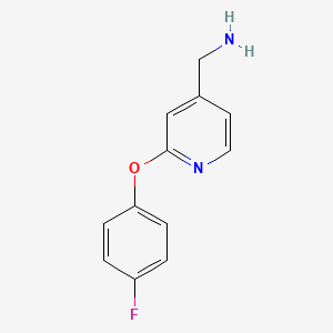 molecular formula C12H11FN2O B1341538 [2-(4-Fluorophenoxy)pyridin-4-yl]methanamine 