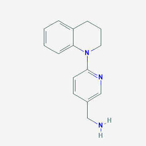 molecular formula C15H17N3 B1341546 {6-[3,4-Dihydro-1(2H)-quinolinyl]-3-pyridinyl}methanamine CAS No. 954567-05-6