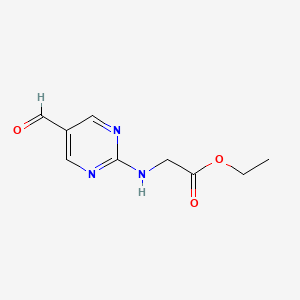 molecular formula C9H11N3O3 B1341568 Ethyl N-(5-formylpyrimidin-2-YL)glycinate CAS No. 915920-21-7