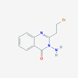 molecular formula C10H10BrN3O B1341573 3-Amino-2-(2-bromoethyl)quinazolin-4(3H)-one CAS No. 937698-50-5