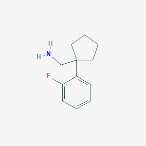 molecular formula C12H16FN B1341589 [1-(2-Fluorophenyl)cyclopentyl]methanamine CAS No. 378247-87-1