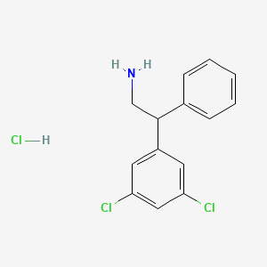 molecular formula C14H14Cl3N B1341605 2-(3,5-Dichlorophenyl)-2-phenylethylamine hydrochloride CAS No. 1021871-56-6