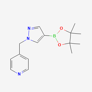 molecular formula C15H20BN3O2 B1341612 4-((4-(4,4,5,5-tetramethyl-1,3,2-dioxaborolan-2-yl)-1H-pyrazol-1-yl)methyl)pyridine CAS No. 864754-20-1