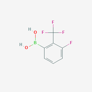 molecular formula C7H5BF4O2 B1341613 (3-Fluoro-2-(trifluoromethyl)phenyl)boronic acid CAS No. 850411-12-0