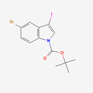 molecular formula C13H13BrINO2 B1341615 tert-butyl 5-bromo-3-iodo-1H-indole-1-carboxylate CAS No. 850349-72-3