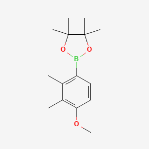 molecular formula C15H23BO3 B1341618 2-(4-Methoxy-2,3-dimethylphenyl)-4,4,5,5-tetramethyl-1,3,2-dioxaborolane CAS No. 915402-04-9