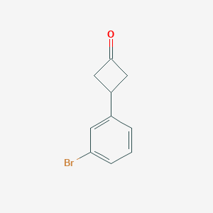 molecular formula C10H9BrO B1341620 3-(3-Bromophenyl)cyclobutan-1-one CAS No. 885267-15-2