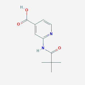 molecular formula C11H14N2O3 B1341628 2-(2,2-Dimethyl-propionylamino)-isonicotinic acid CAS No. 470463-34-4