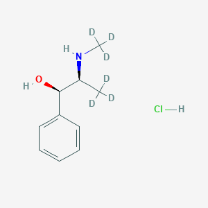 molecular formula C10H16ClNO B13416541 (1R,2S)-(-)-Ephedrine-D6 hcl (dimethyl-D6) CAS No. 350820-08-5