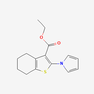 molecular formula C15H17NO2S B1341666 2-(1H-吡咯-1-基)-4,5,6,7-四氢-1-苯并噻吩-3-羧酸乙酯 CAS No. 26176-16-9