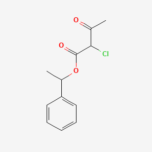 molecular formula C12H13ClO3 B13416741 1-Phenylethyl 2-chloroacetoacetate CAS No. 68683-30-7