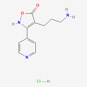 molecular formula C11H14ClN3O2 B1341675 4-(3-Aminopropyl)-3-pyridin-4-ylisoxazol-5(2H)-one hydrochloride CAS No. 1177348-57-0