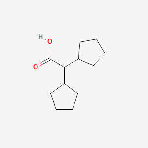 molecular formula C12H20O2 B13416841 2,2-Dicyclopentylaceticacid 