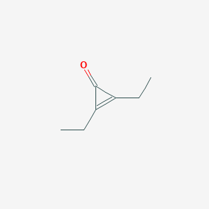 molecular formula C7H10O B13416990 2-Cyclopropen-1-one, 2,3-diethyl- CAS No. 65864-10-0