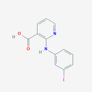 molecular formula C12H9IN2O2 B13417024 2-[(3-Iodophenyl)amino]pyridine-3-carboxylic acid 