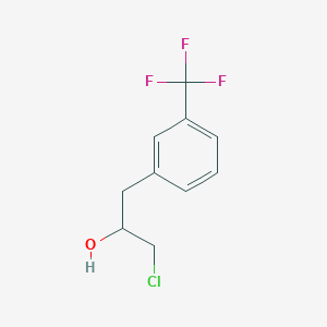 molecular formula C10H10ClF3O B13417030 1-Chloro-3-[3-(trifluoromethyl)phenyl]propan-2-ol CAS No. 6310-15-2