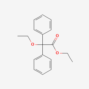 molecular formula C18H20O3 B13417132 Ethyl alpha-Ethoxy-alpha-phenyl-benzeneacetic Acid Ester 