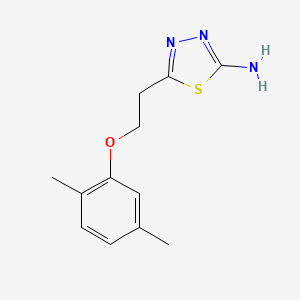 molecular formula C12H15N3OS B1341715 5-[2-(2,5-二甲基苯氧基)乙基]-1,3,4-噻二唑-2-胺 CAS No. 915921-54-9