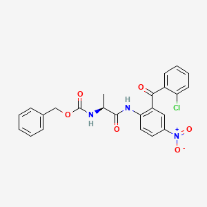 molecular formula C24H20ClN3O6 B13417181 (S)-[2-[[2-(2-Chlorobenzoyl)-4-nitrophenyl]amino]-1-methyl-2-oxoethyl]-carbamic Acid Phenylmethyl Ester 