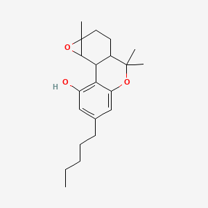 molecular formula C21H30O3 B13417196 1alpha,2alpha-Epoxyhexahydrocannabinol CAS No. 56687-60-6