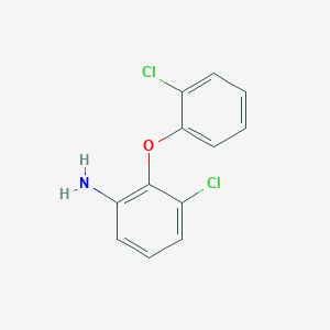 molecular formula C12H9Cl2NO B1341722 3-Chloro-2-(2-chlorophenoxy)aniline CAS No. 946772-49-2