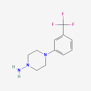 molecular formula C11H14F3N3 B13417231 4-(3-(Trifluoromethyl)phenyl)piperazin-1-amine 