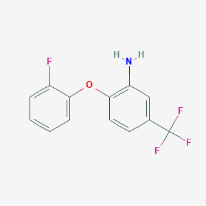 molecular formula C13H9F4NO B1341724 2-(2-氟苯氧基)-5-(三氟甲基)苯胺 CAS No. 183111-15-1