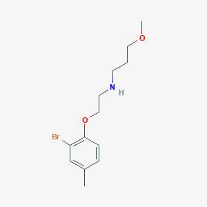 molecular formula C13H20BrNO2 B13417267 N-[2-(2-bromo-4-methylphenoxy)ethyl]-3-methoxypropan-1-amine CAS No. 434309-60-1