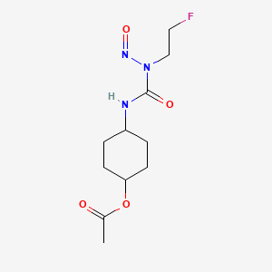 molecular formula C11H18FN3O4 B13417281 Urea, 3-(4-acetoxycyclohexyl)-1-(2-fluoroethyl)-1-nitroso- CAS No. 33024-40-7