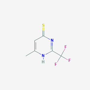 B13417320 6-methyl-2-(trifluoromethyl)-1H-pyrimidine-4-thione CAS No. 657-50-1