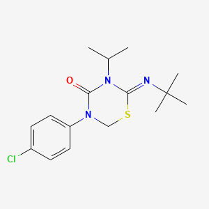 molecular formula C16H22ClN3OS B13417327 2-tert-Butylimino-5-(4-chloro-phenyl)-3-isopropyl-[1,3,5]thiadiazinan-4-one 