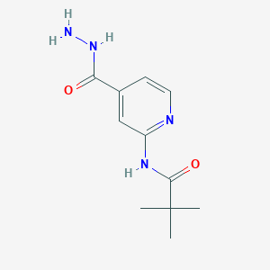 molecular formula C11H16N4O2 B1341733 N-(4-肼基羰基-吡啶-2-基)-2,2-二甲基丙酰胺 CAS No. 470463-39-9