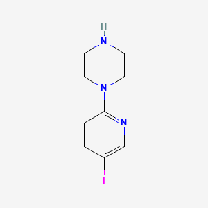 molecular formula C9H12IN3 B1341734 1-(5-碘吡啶-2-基)哌嗪 CAS No. 219635-89-9
