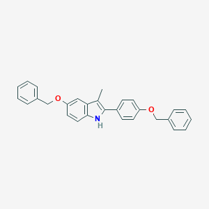 molecular formula C29H25NO2 B134174 5-(苄氧基)-2-(4-(苄氧基)苯基)-3-甲基-1H-吲哚 CAS No. 198479-63-9