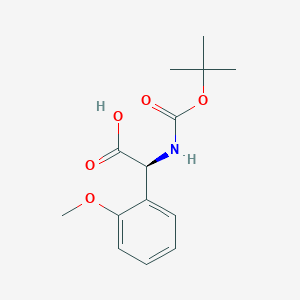 molecular formula C14H19NO5 B1341742 (S)-2-((叔丁氧羰基)氨基)-2-(2-甲氧基苯基)乙酸 CAS No. 1217710-00-3