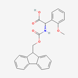 molecular formula C24H21NO5 B1341743 (S)-2-((((9H-芴-9-基)甲氧基)羰基)氨基)-2-(2-甲氧基苯基)乙酸 CAS No. 1176648-58-0