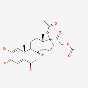 [2-[(6R,8S,10R,13S,14S)-17-acetyloxy-2-bromo-6-fluoro-10,13-dimethyl-3-oxo-7,8,12,14,15,16-hexahydro-6H-cyclopenta[a]phenanthren-17-yl]-2-oxoethyl] acetate