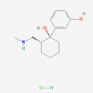 molecular formula C14H22ClNO2 B13418058 N,O-Didesmethyltramadol Hydrochloride CAS No. 333338-16-2