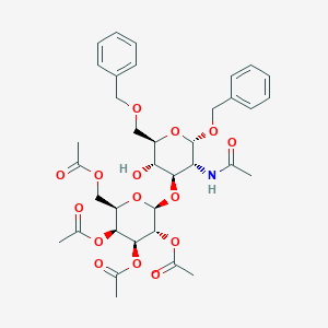 Phenylmethyl 2-(Acetylamino)-2-deoxy-6-O-(phenylmethyl)-3-O-(2,3,4,6-tetra-O-acetyl-beta-D-galactopyranosyl)-alpha-D-glucopyranoside