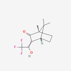 Bicyclo[2.2.1]heptan-2-one, 1,7,7-trimethyl-3-(2,2,2-trifluoro-1-hydroxyethylidene)-, (1R,4S)-