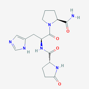 molecular formula C16H22N6O4 B13418204 H-D-Pyr-His-Pro-NH2 