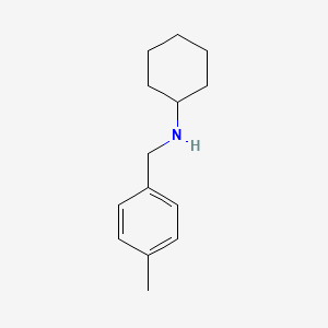 molecular formula C14H21N B13418212 N-[(4-methylphenyl)methyl]cyclohexanamine CAS No. 70000-62-3