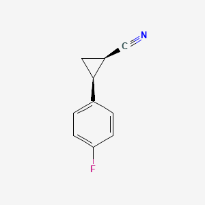 (1R,2S)-2-(4-fluorophenyl)cyclopropane-1-carbonitrile