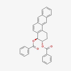 molecular formula C32H24O4 B13418285 Benz(a)anthracene-3,4-diol, 1,2,3,4-tetrahydro-, dibenzoate, trans- CAS No. 60968-09-4