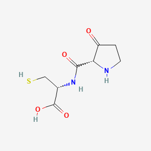 molecular formula C8H12N2O4S B13418360 ((S)-Oxopyrrolidine-2-carbonyl)-L-cysteine 