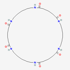 molecular formula C36H66N6O6 B13418378 1,8,15,22,29,36-Hexaazacyclodotetracontane-2,7,16,21,30,35-hexone CAS No. 4174-07-6