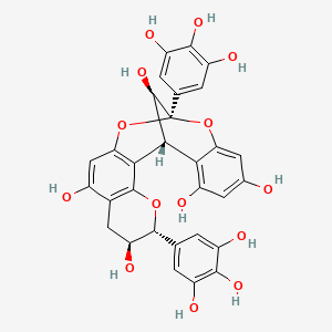 (1R,5R,6S,13S,21R)-5,13-bis(3,4,5-trihydroxyphenyl)-4,12,14-trioxapentacyclo[11.7.1.02,11.03,8.015,20]henicosa-2(11),3(8),9,15,17,19-hexaene-6,9,17,19,21-pentol